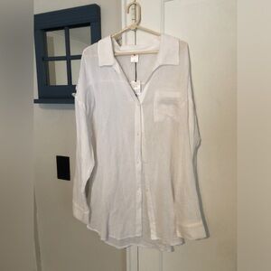 Shade & Shore White Button Down Shirt
